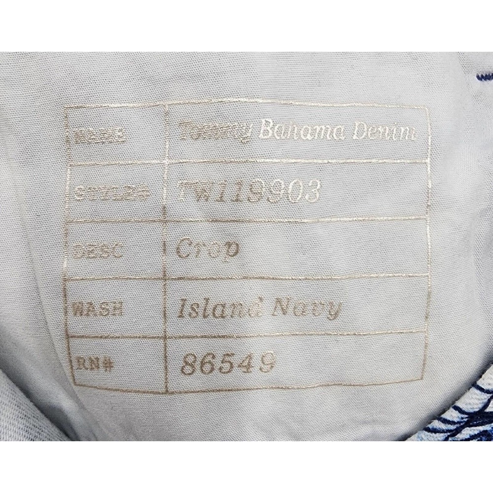 Tommy Bahama Basta Blossoms Crop Pants Denim Island Navy Women Size 28 - Picture 5 of 12